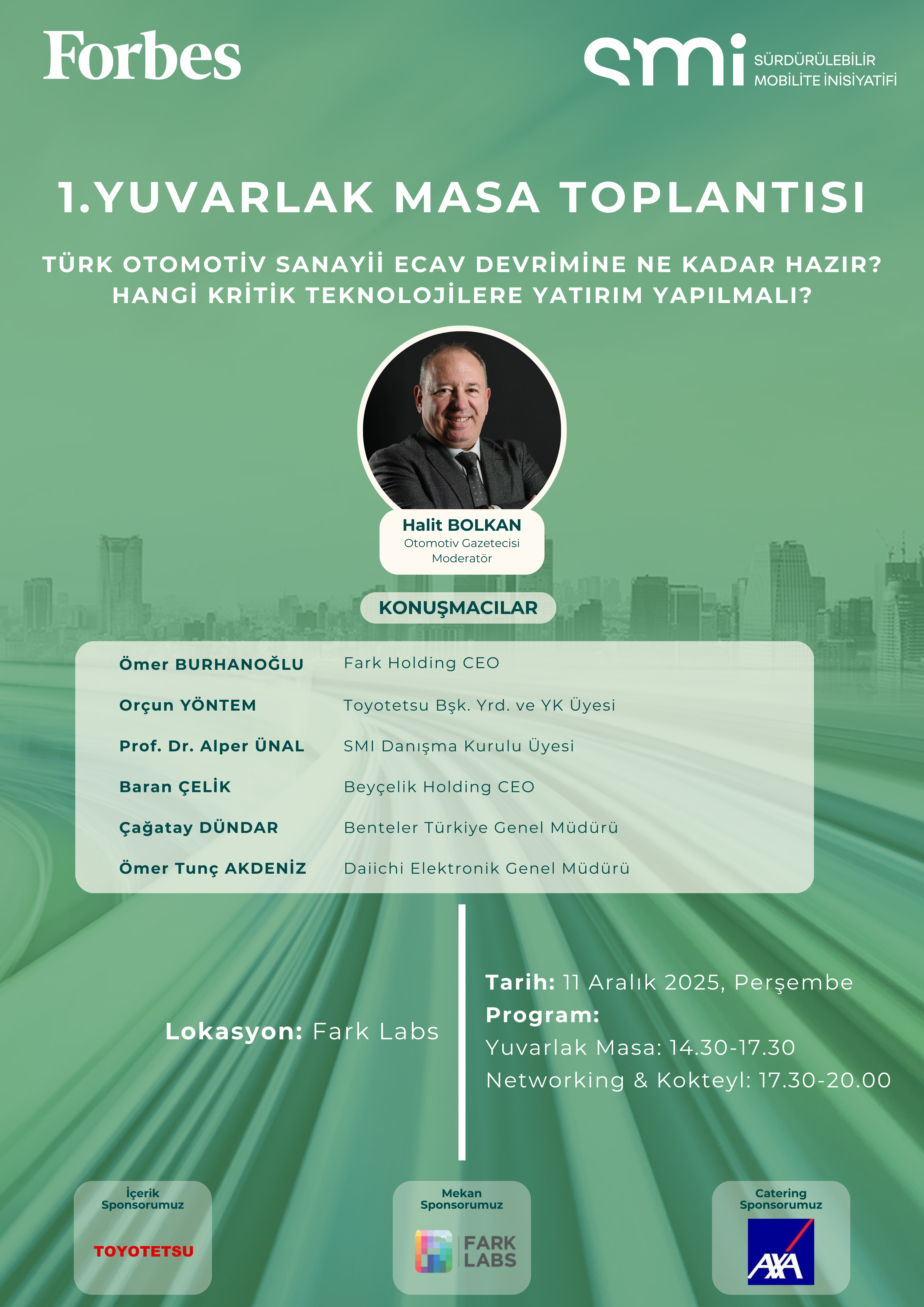 Yeşil Minimal Bina Konferans Afiş (A4)